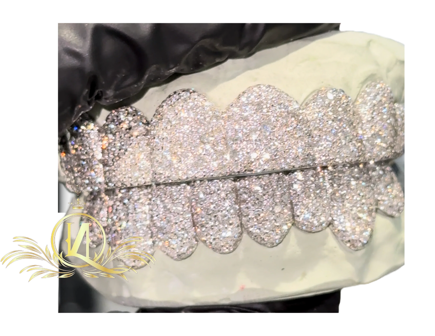 BEST SELLING 925 Silver Honeycomb VVS Moissionite Grillz
