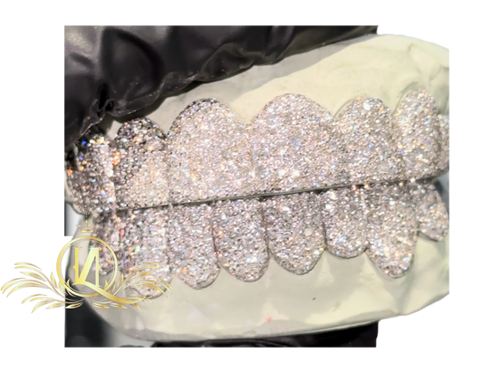 🔥HOT DEAL🔥 925 Silver Honeycomb VVS  Moissionite Grillz