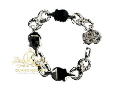 8.5 inch 18mm Bracelet Infiniti Skull