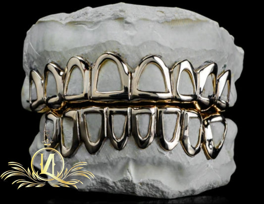 OPen Face Gold Plated Solid Grillz